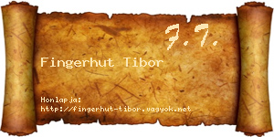 Fingerhut Tibor névjegykártya